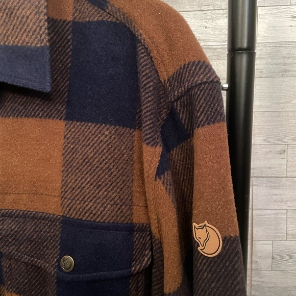 Fjallraven Mens Canada Wool Blend Plaid Flannel Snap Down Shirt Size 3XL - Picture 9 of 11